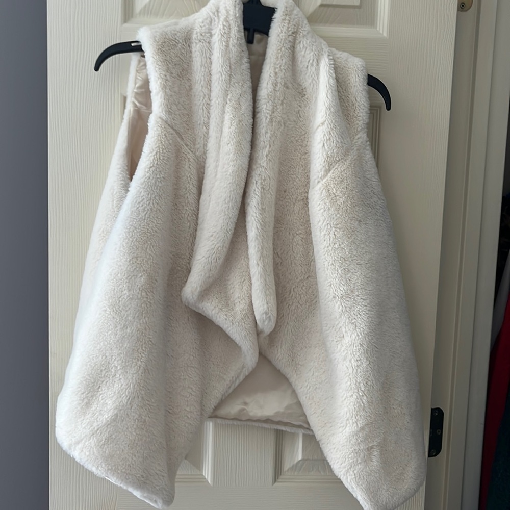 White Faux Fur Vest